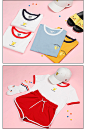 SPAO皮卡丘联名款纯棉短袖T恤女士拼色短袖 SPRP925D12-tmall.com天猫
