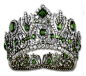 阿尔腾堡公主爱丽丝，奥地利大公卡尔·阿尔布雷克特的妻子。她所拥有的这绿宝石王冠原是属于拿破仑的妻子奥地利女大公玛丽亚·路易丝皇后所有 #珠宝首饰# 予心木子@北坤人素材