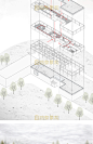 灰调竞赛风建筑景观剖立面图爆炸图PSD分层文件素材环艺ps立面图-淘宝网