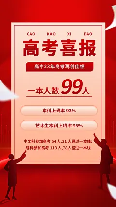高考喜报高考加油海报