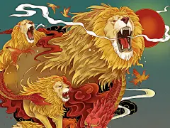 湖南卫视2017《歌手》合作一组国风海报插画商业插画豆哥  原创作品-1