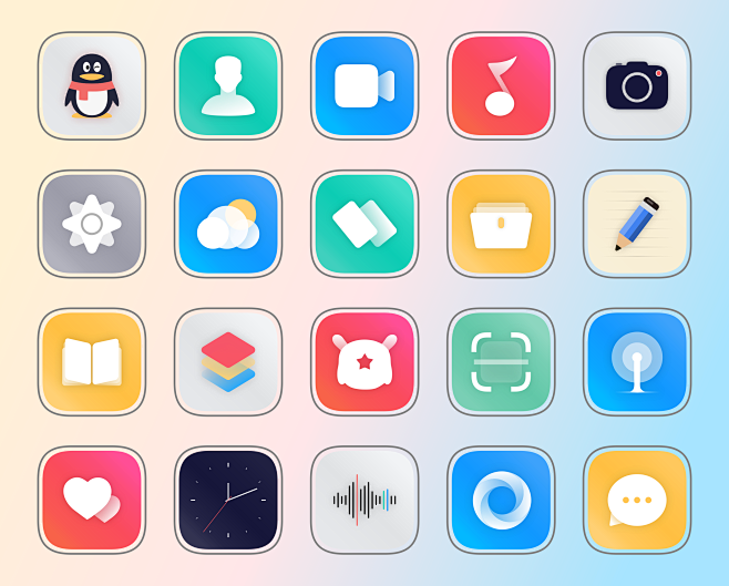 轻质感微立体icon