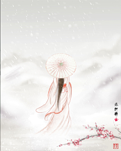 古风人物(背影)-花瓣网|陪你做生活的设计师 | 〔 手绘水彩素材