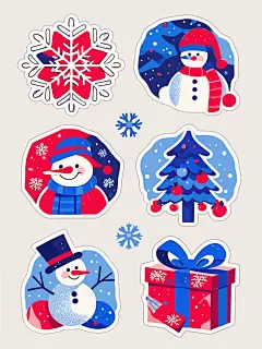 冬季矢量插画图形