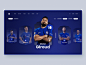 ESPN. UI redesign concept by Nick Zaitsev for Art of energy from Roman Budaev on Dribbble