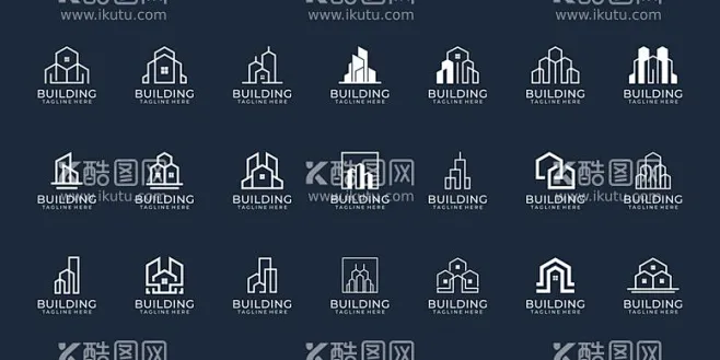 建筑图标 - 源文件下载【酷图网】建筑,建筑图标,建筑icon,线性建筑图标,高楼,办公楼,高楼图标,大楼图标,现代建筑,-花瓣网