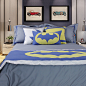 布和布家纺 现代儿童房样板房儿童蝙蝠侠靠包纯棉靠垫抱枕套床头-淘宝网