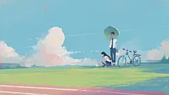 【电脑壁纸】插画壁纸-治愈系简约意境手绘插画 ​​​