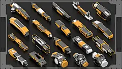 Hard Surface KitBash Vol 7 420 DETAILS