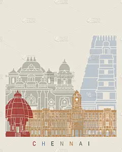 chennai skyline poster