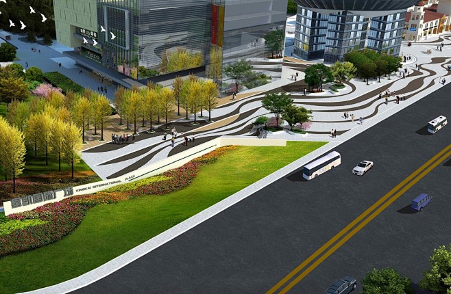 红星国际商业广场及城市综合体与住宅商业街景观设计景观设计zoscape