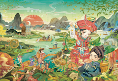 吃饭睡觉精采集到城市插画