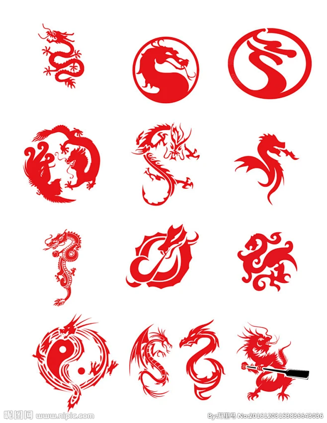 龙LOGO设计-花瓣网