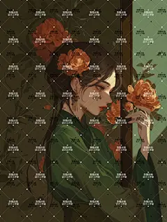 AI版权图古风女1995
