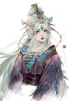 界面好难做采集到国风黑描边人物