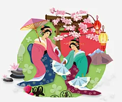 唯美手绘樱花节海报背景模板高清素材 和服 唯美 手绘 日式 樱花节 海报背景模板 花朵 赏花 平面广告 设计图片 免费下载