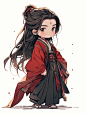 AIGC|插画|线描|Q版古风（有魔法）