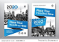 Blue Color Scheme with City Background Business Book Cover Design Template in A4. Easy to adapt to Brochure, Annual Report, Magazine, Poster, Corporate Presentation, Portfolio, Flyer, Banner, Website.