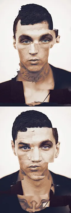 人像错位嫁接插画-英国诺丁汉Jason Richards插画师作品封面大图 #采集大赛# #平面# #界面# #插画#