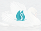 Logo Swan spa minimalist clear elegant simple modern swan beauty