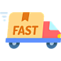 Express delivery free icon，快递服务，配送，派送，交付
