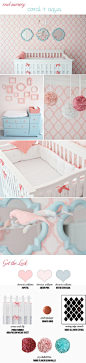 coral and aqua | Baby | Pinterest