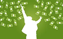 绿色财富创业海报背景素材