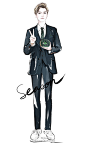 #jjseason插画# #season明星插画# ----- #鹿晗# @M鹿M 身着@GUCCI 2017早春系列西装搭配小白鞋，青春帅气亮相2016#爱奇艺尖叫之夜#，并获“亚洲全能艺人”大奖。O青春美少年鹿晗