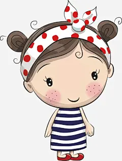 卡通可爱小女孩矢量图免抠素材_新图网 https://ixintu.com 卡通 可爱 女孩 矢量图