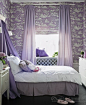 混搭风格紫色卧室飘窗装修效果图
