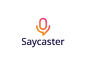 Saycaster logo artangent bubble mic talk listen broadcast podcast cast say