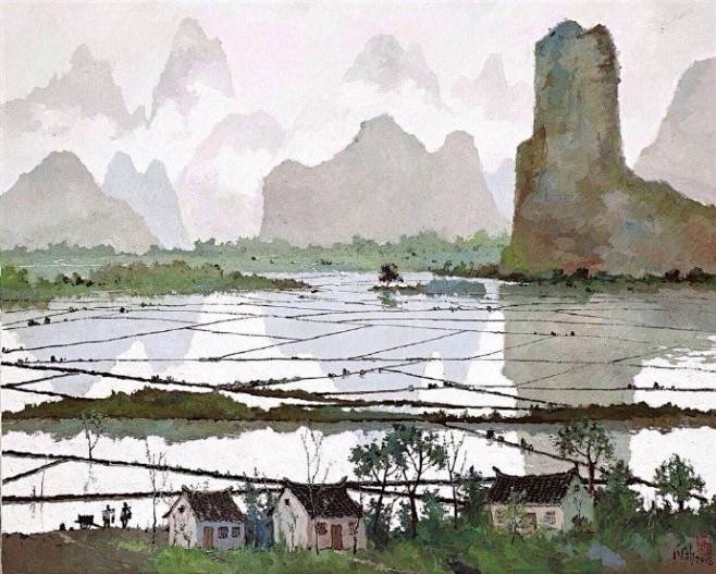 油画 中国风山水