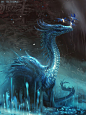 Dragonflies, Sandra Duchiewicz : Yet another long neck dragon with dragonflies ;3