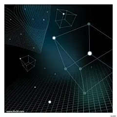 立体图形简单线条点亮焦点渐变设计AI素材