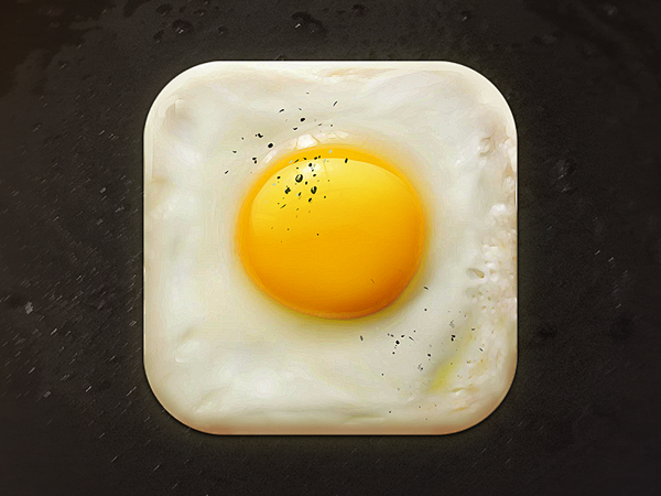 Fried Egg Icon : Fri...