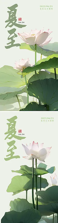 二十四节气夏至闪屏海报-设计素材-shejisc.cn