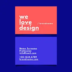 设计爱好者简约名片模板展示