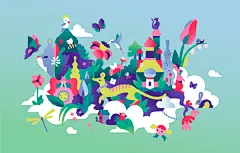 扁平风插画 by:JanineRewell ​ ​​​​