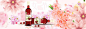 38妇女节梦幻花瓣粉色banner背景背景图片素北坤人素材@北坤人素材
