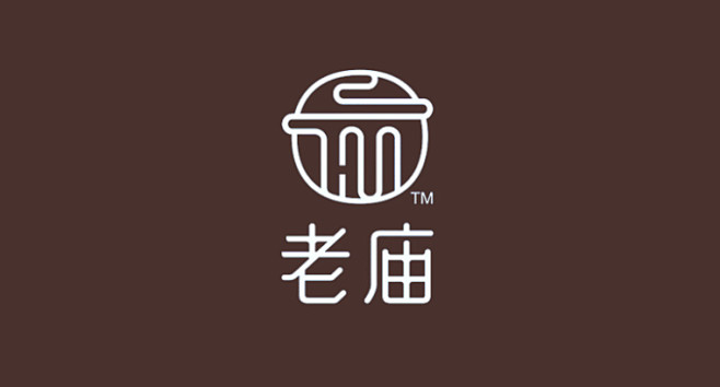 老庙黄金首饰新logo设计，外圆内方的中...