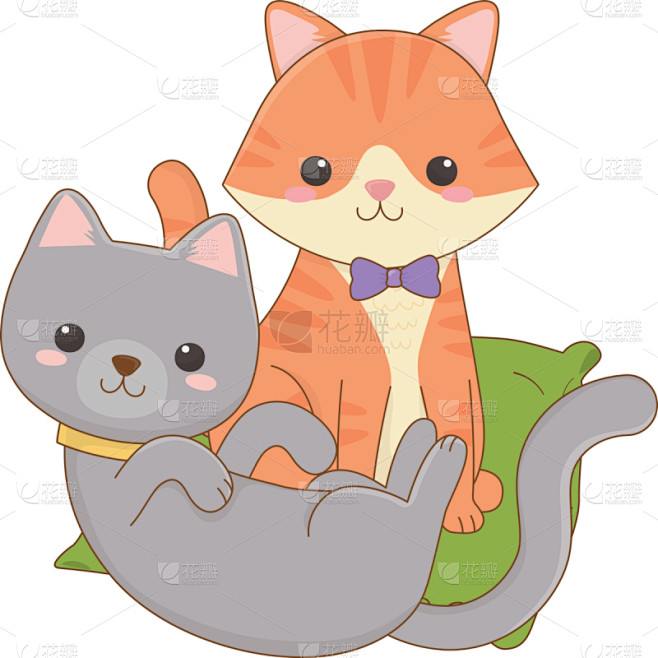 动画片,分离着色,式样,野生猫科动物,可爱的,性格,多样,环境,自然,图像