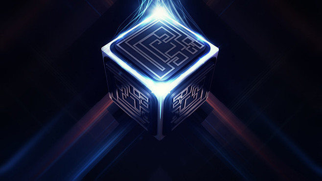 蓝色科技立方体高清图片 - 素材中国16...