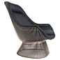Sculptural High back lounge chair by Warren Platner for Knoll: 