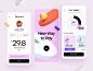 iPay - Mobile App Concept cards ux design ui design onboarding card bank payment pay chart minimal clean 3d illustration 3d illustration concept app mobile app mobile ux ui