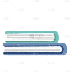 圣诞节人物场景插画贴纸-书