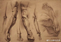 转发俄罗斯画师 Ivan Laliashvili 一组人体解剖素描