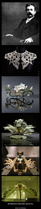 饰品大师RenéLalique----1882年至1885年间，RenéLalique初出茅庐之际，珠宝尚不能称之为一种艺术。人们眼中尽是宝石所象征的奢华，对于灵感与创意却甚少在乎。凭借划时代的作品，RenéLalique一跃成为Art Nouveau珠宝