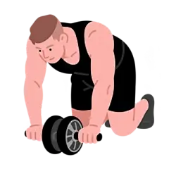 【米图网-52mitu.com】健身 锻炼 人物 插画 手绘锻炼