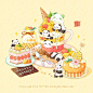 熊猫甜品系列第二弹｜芒果篇_1_Butter的画画日常_来自小红书网页版
