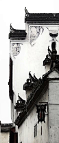 中式建筑 花窗 白墙灰瓦